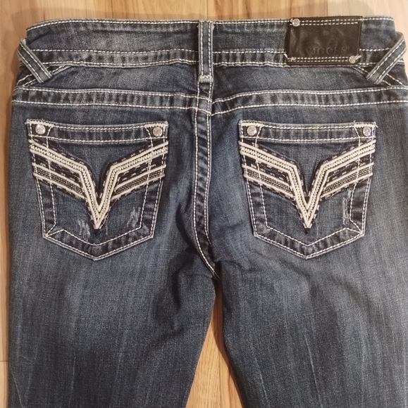 Vigoss Skinny Low Rise Straight Leg Jeans Women's Size 3/4W 33L - Picture 5 of 11